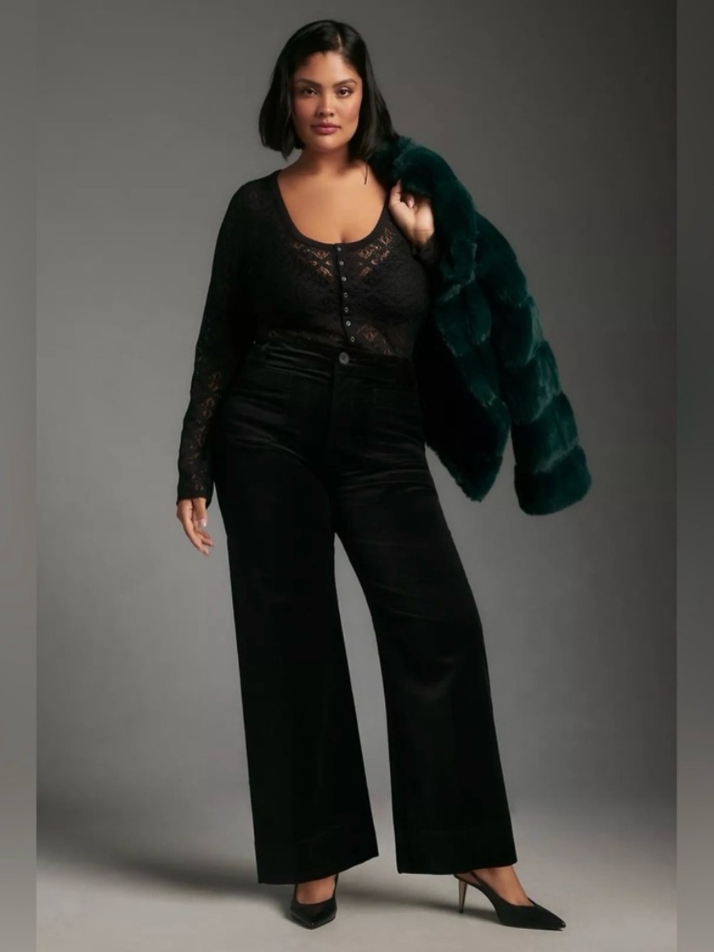 Maeve Tall The Colette Velvet Crop Wide Leg Pants